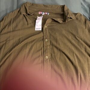 Urban outfitters Men's Olive Green Button-Up Shirt